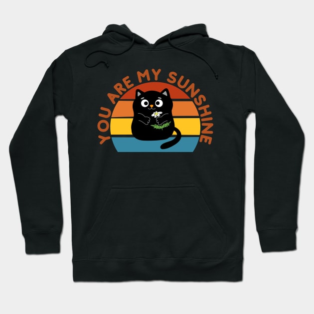 You are my sunshine cat sunflower Hoodie by Adisa_store